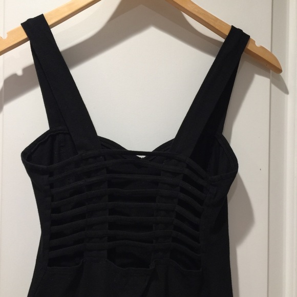 Long Spandex Dressy Black Tank Back String Design - Picture 7 of 8